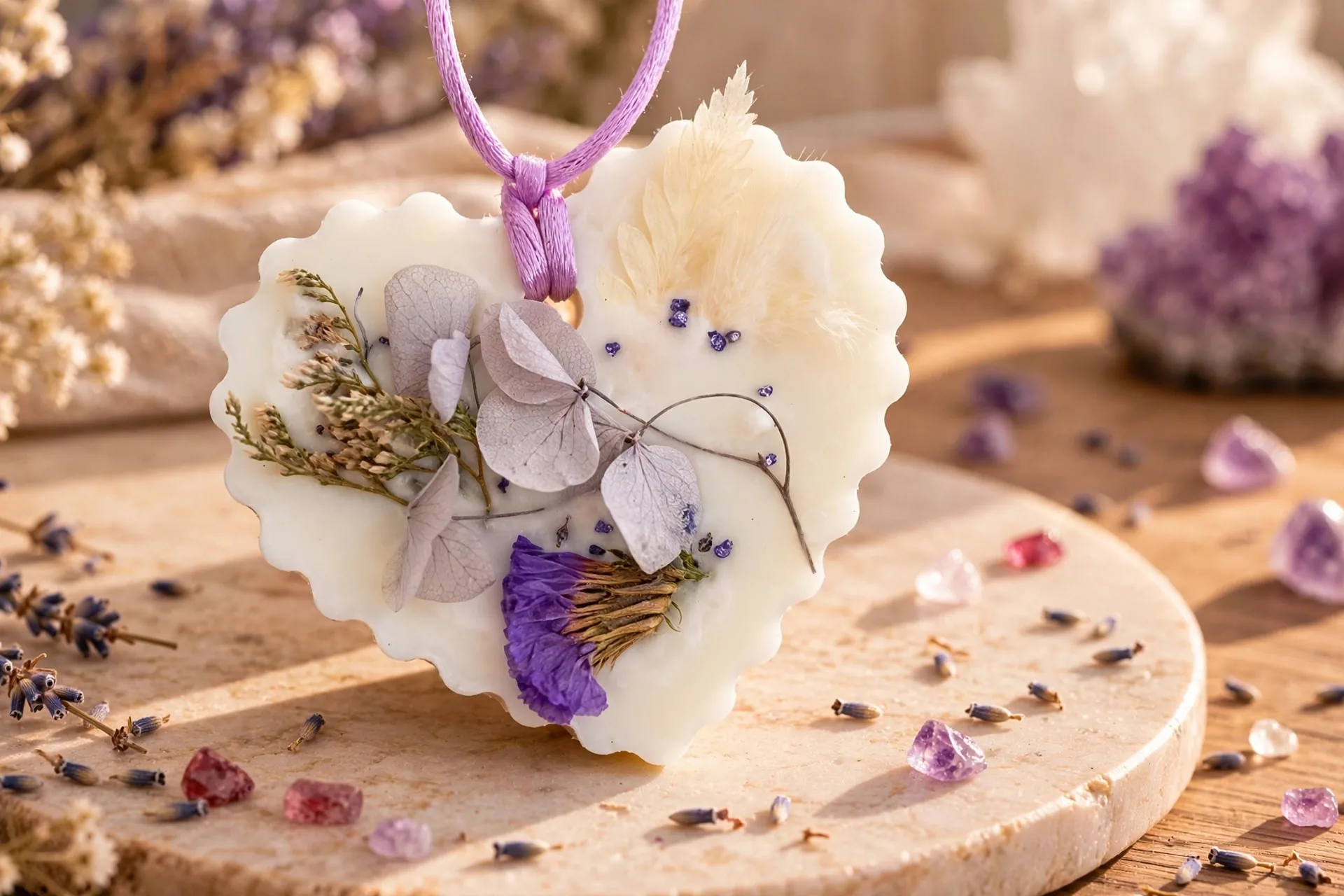 Lavender Soy Wax Sachet — close-up detail