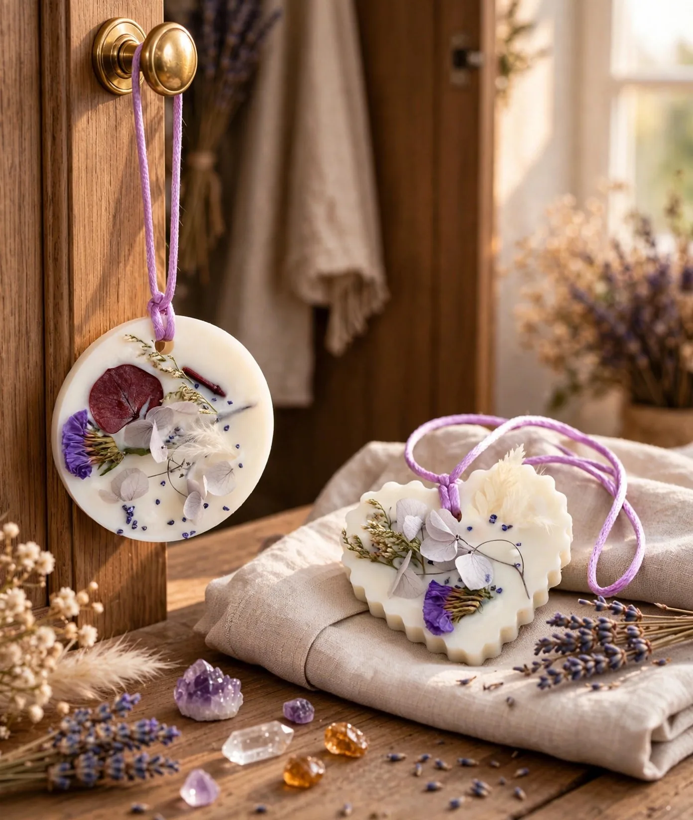 Lavender Soy Wax Sachet — lifestyle photo