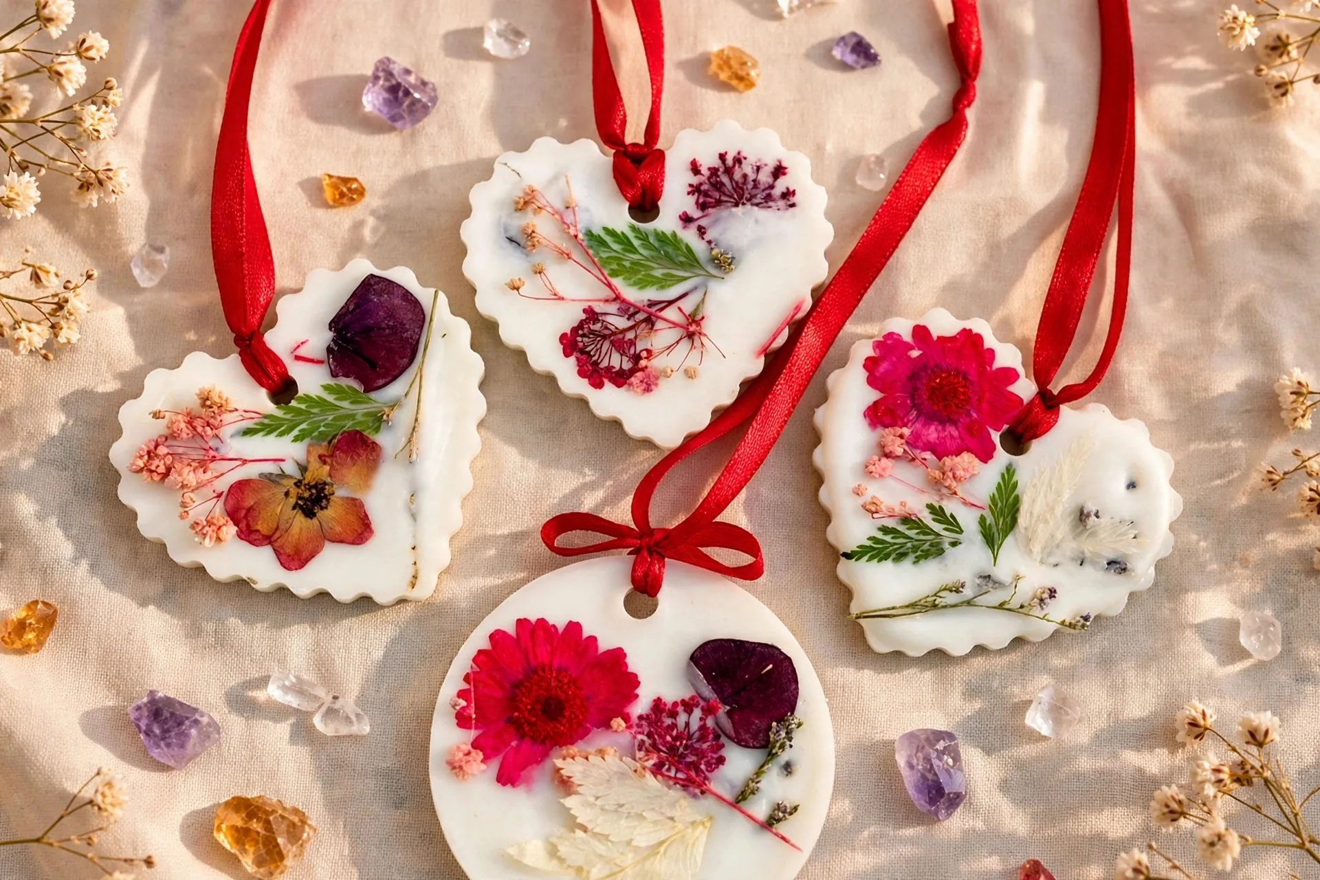 Soy Wax Scented Sachet: Dried Flowers — close-up detail