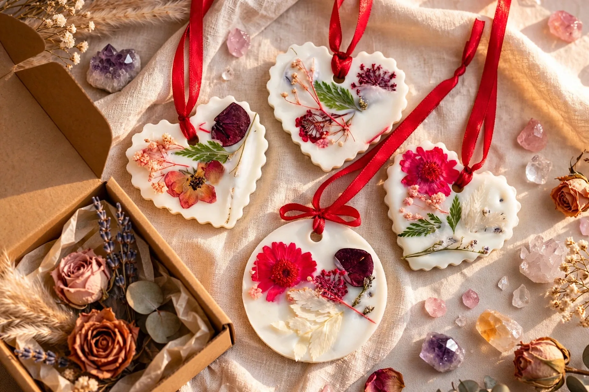 Soy Wax Scented Sachet: Dried Flowers — styled home decor scene
