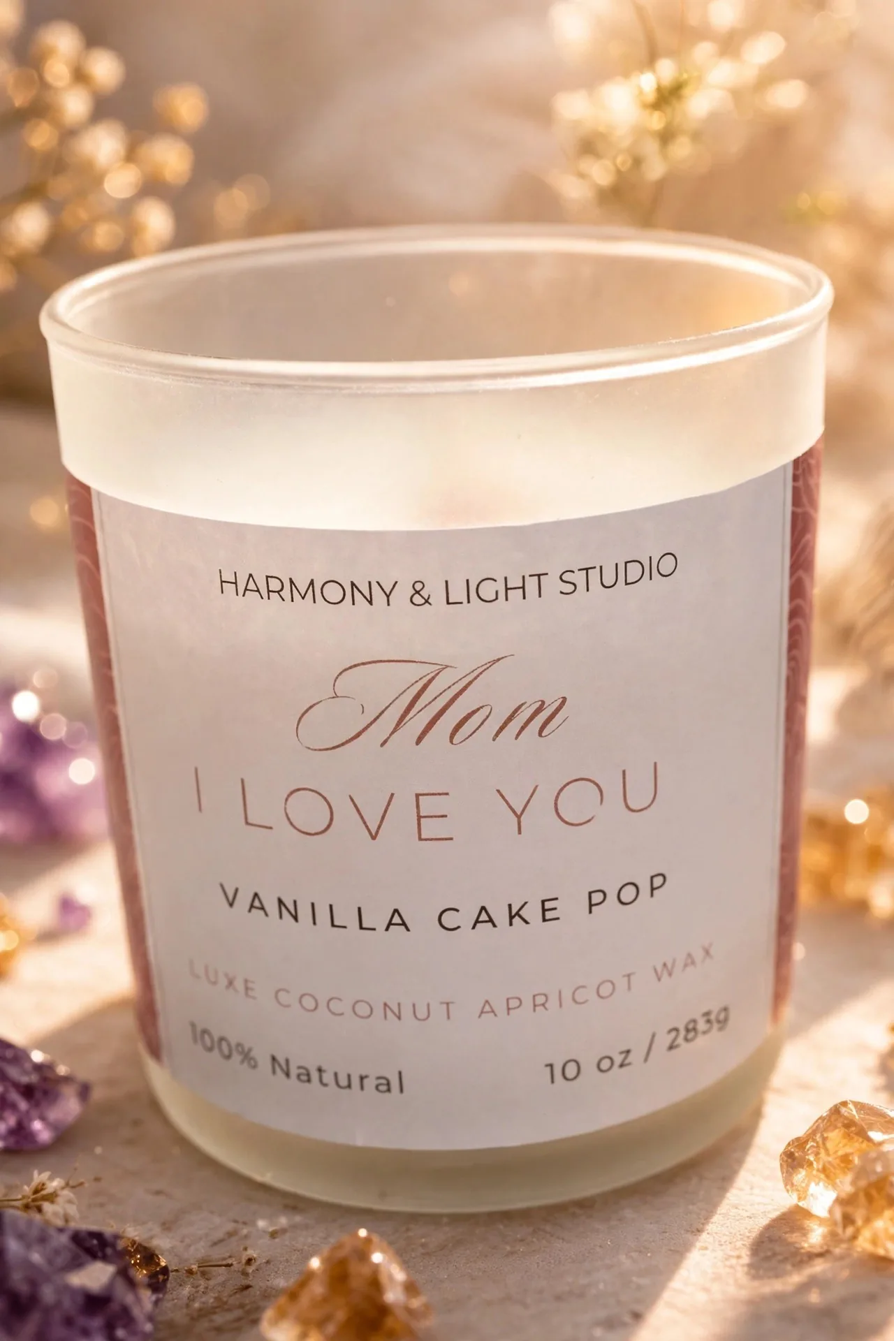 Mothers Day Secret Message Candle — close-up detail