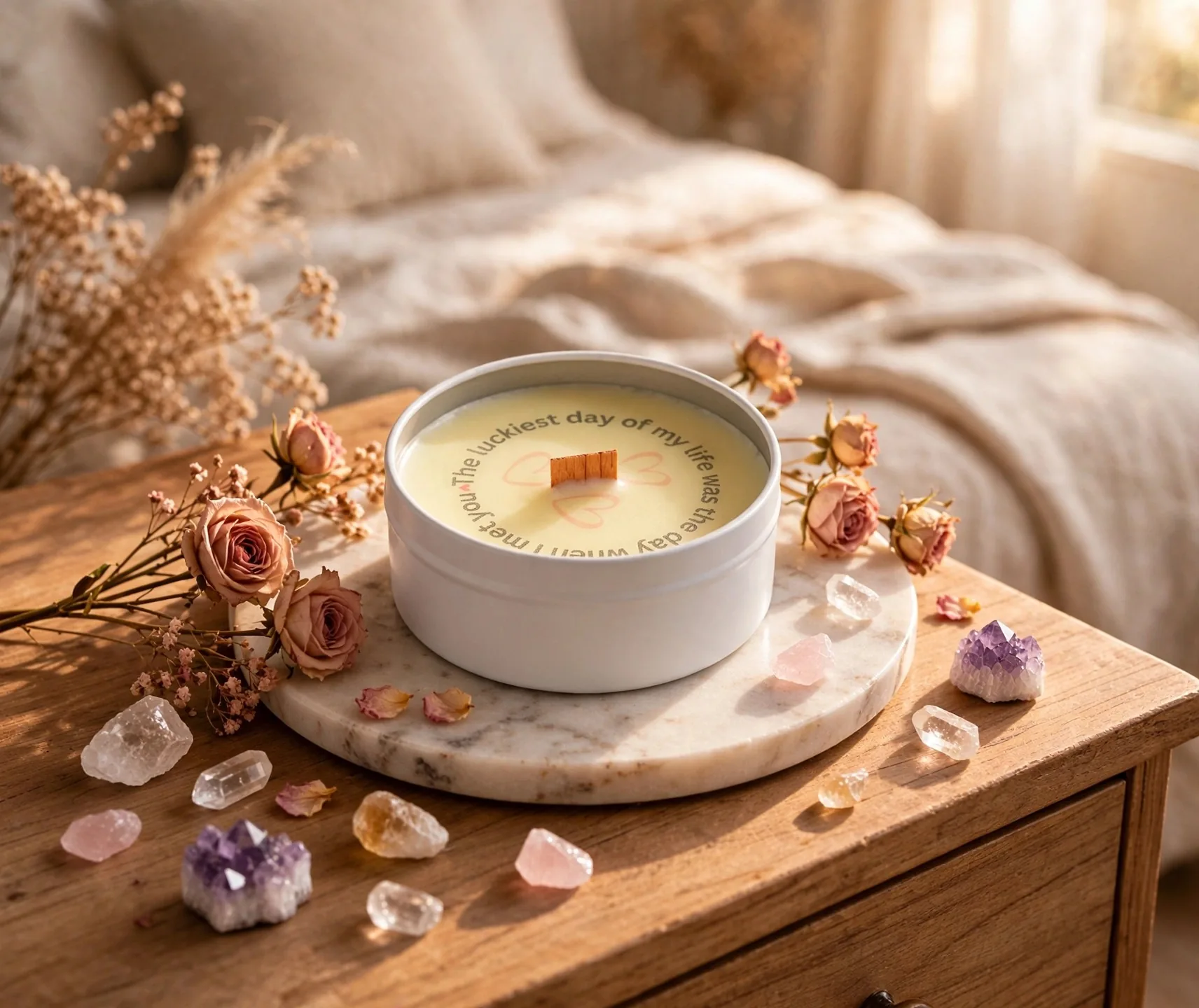 Personalized Secret Message Candle | Jasmine — lifestyle photo