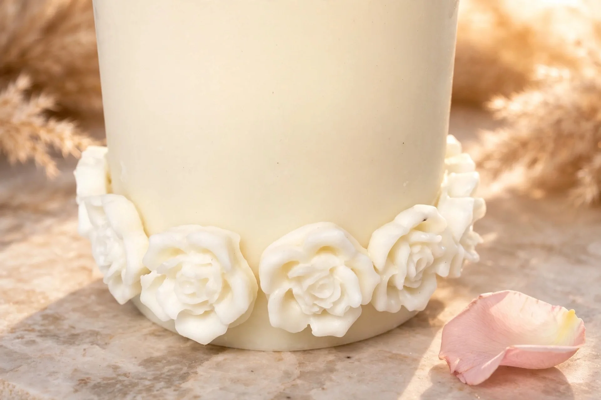 Coconut Soy Pillar Candle — close-up detail