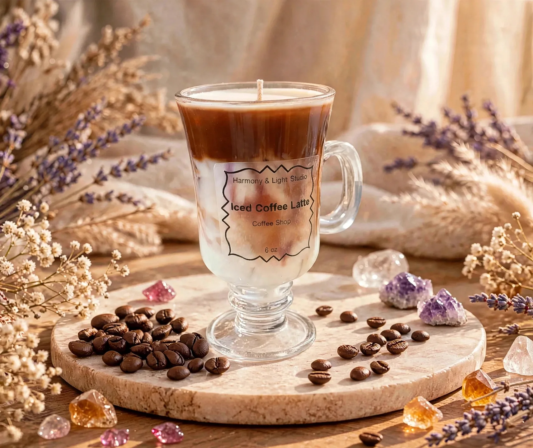 Custom Iced Coffee Latte Candle