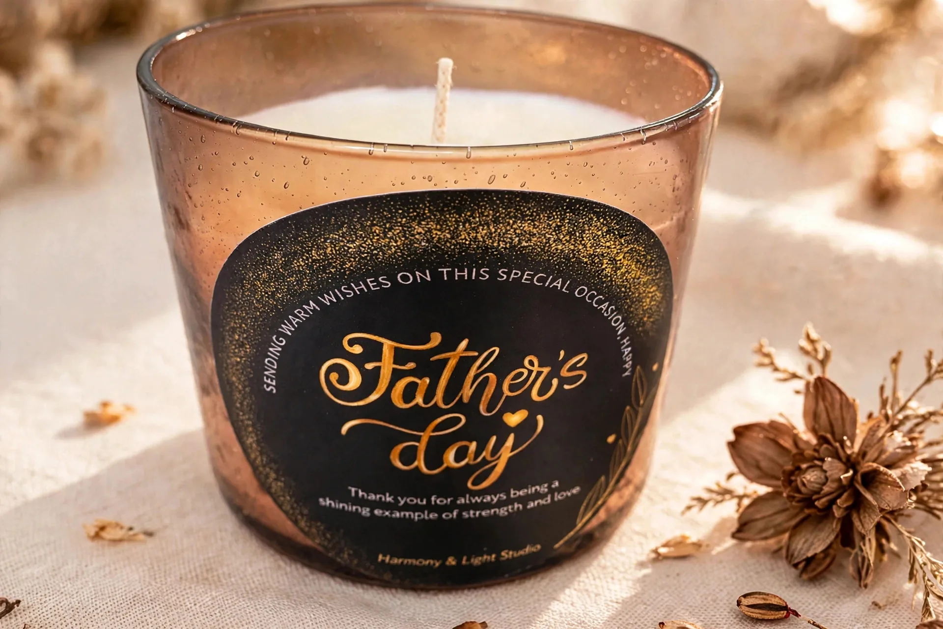 Bourbon Butterscotch Soy Candle — close-up detail