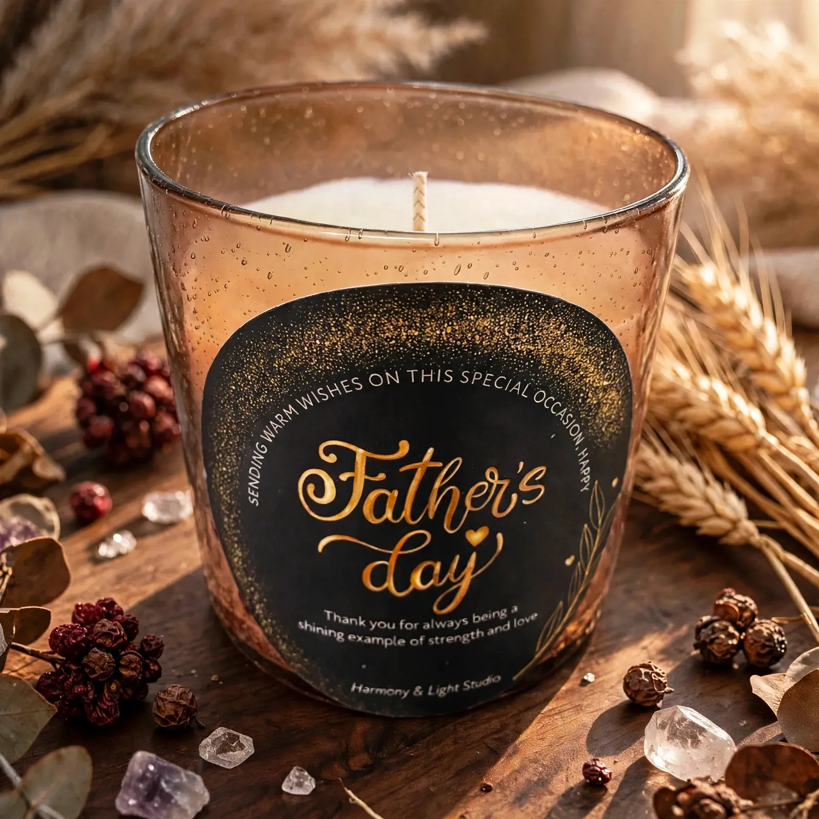 Bourbon Butterscotch Soy Candle, Old Fashioned Cocktail Scent, Father's Day Gift for Him