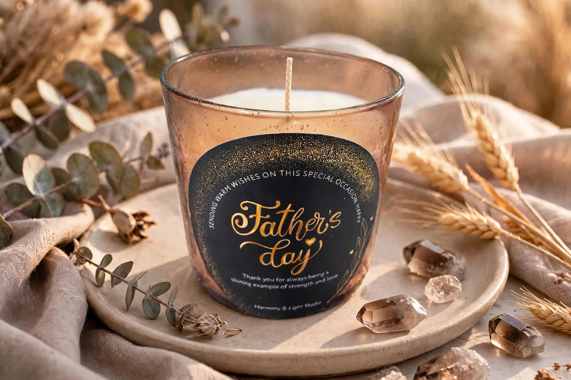 Bourbon Butterscotch Soy Candle — styled home decor scene