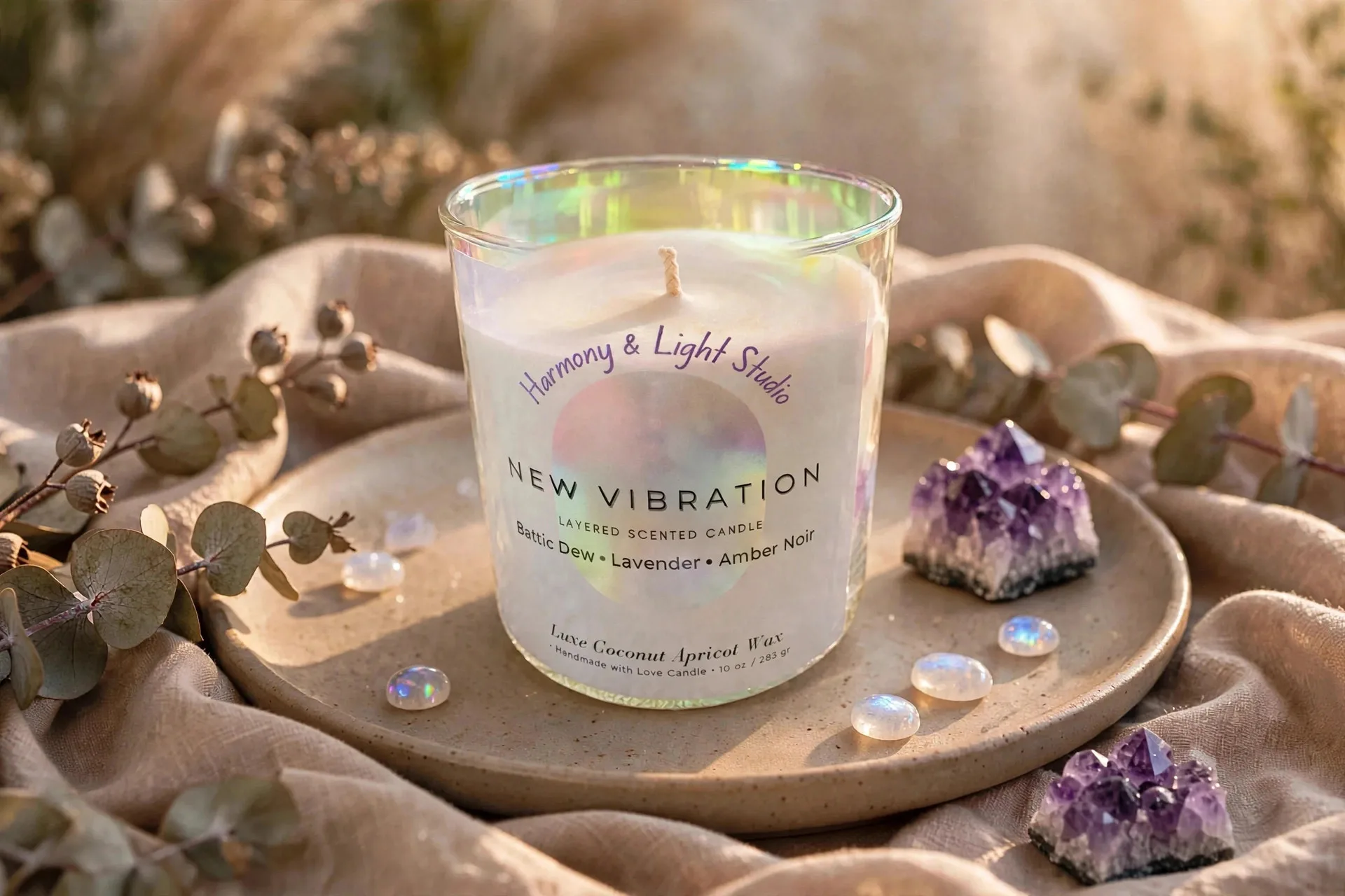 Three-Layer Scented Candle: Baltic Dew — styled home decor scene