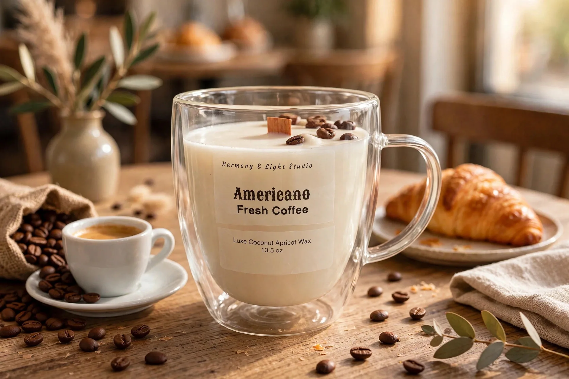 Americano Scented Candle — lifestyle photo