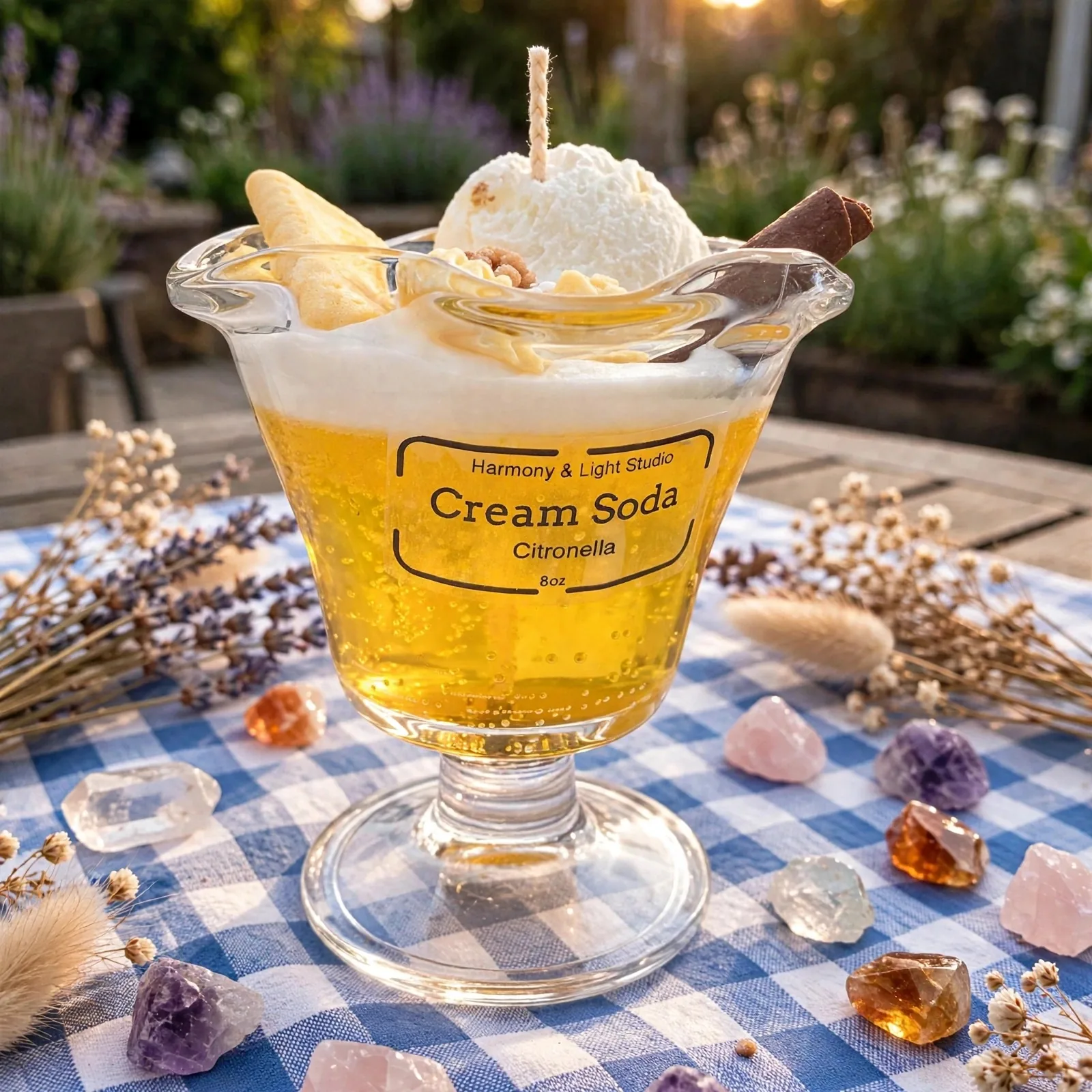 Ice Cream Scented Soy Candle: Citronella & Mint Mojito — lifestyle photo