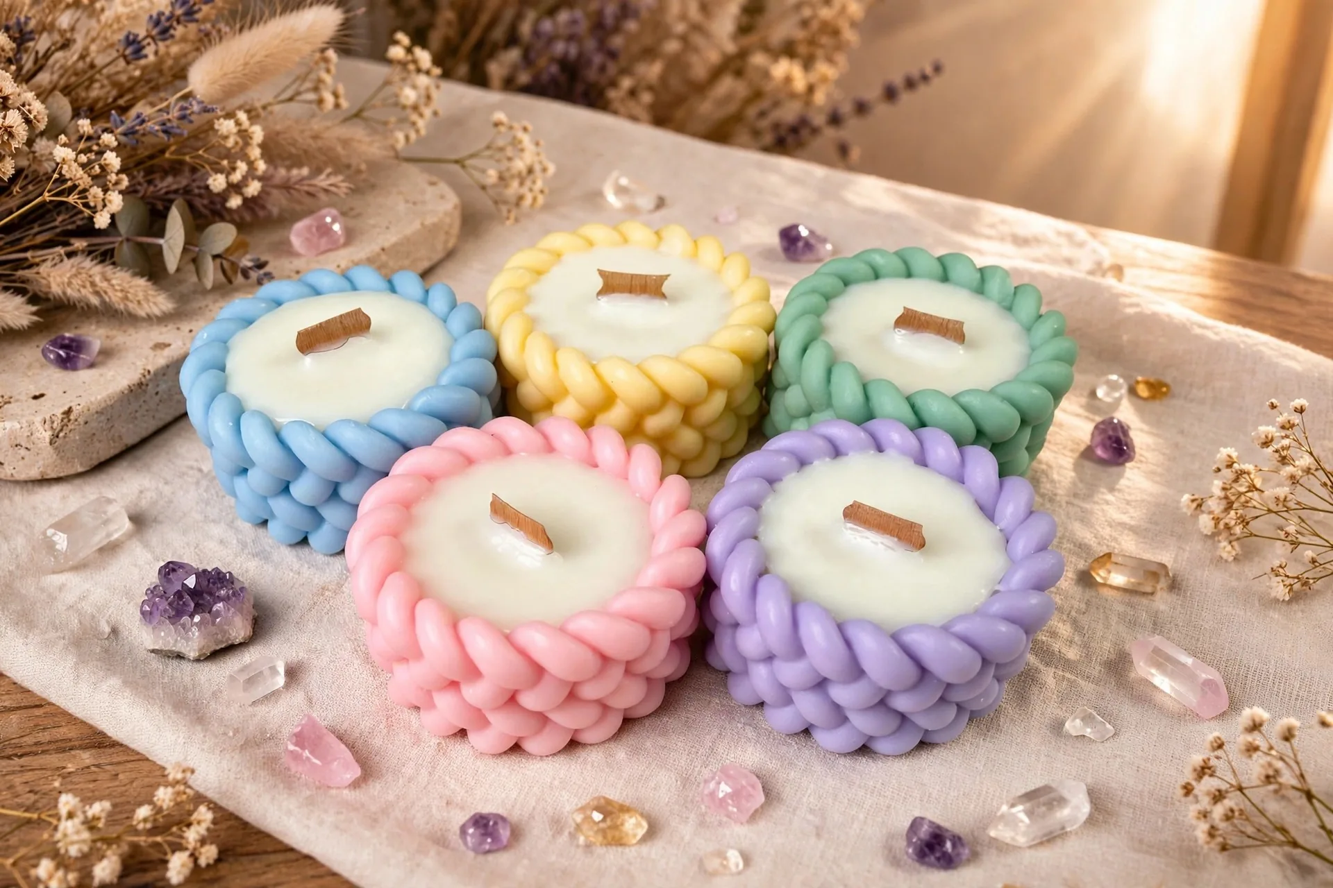 Elegant Soy Pillar Candle: Thank You Gift — lifestyle photo