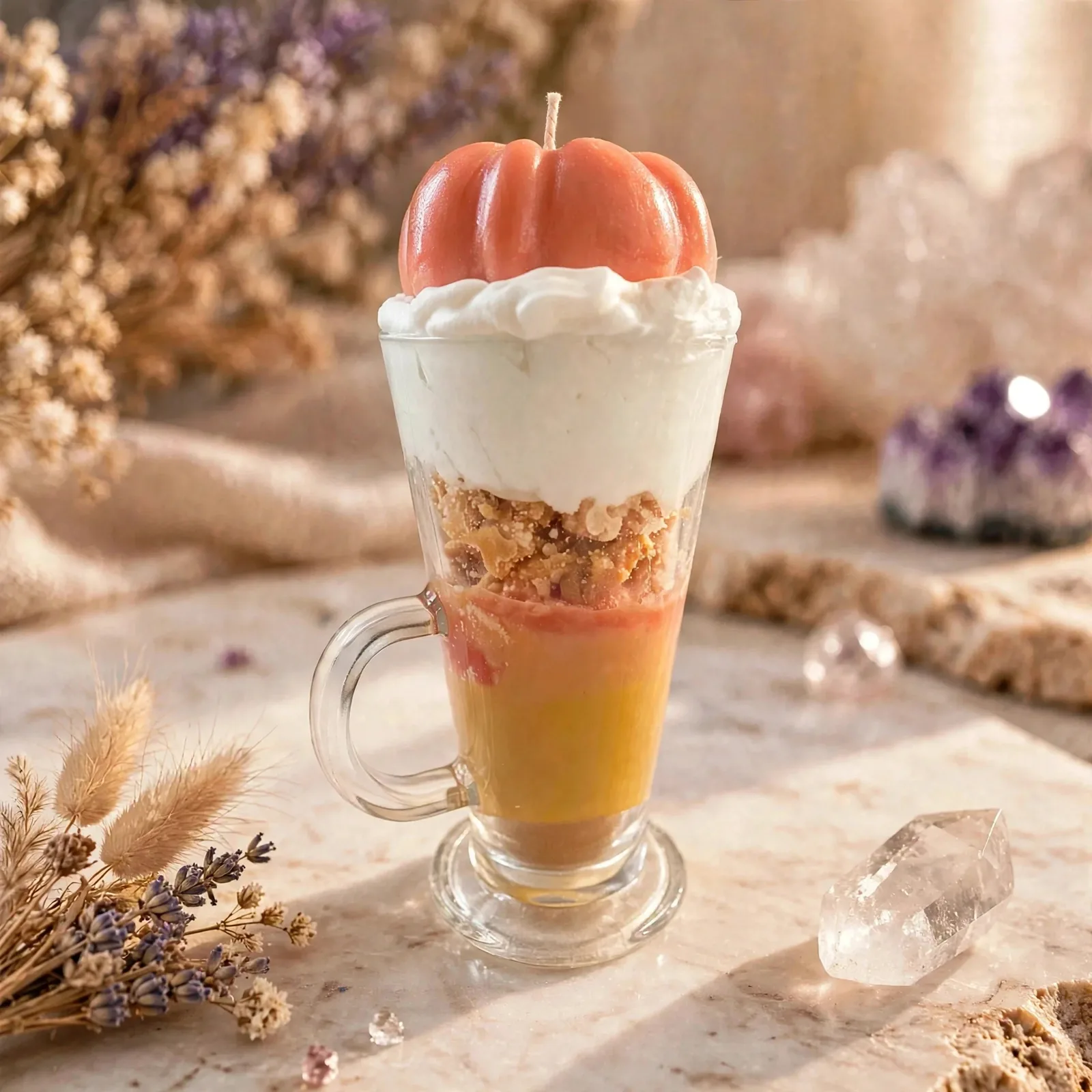 Dessert Layered Pumpkin Spice Candle — close-up detail