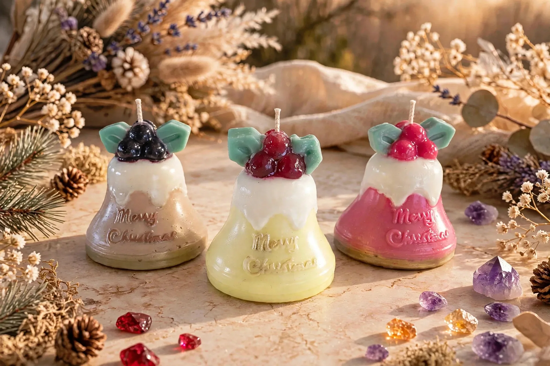 Christmas Bell Candle: Snickerdoodle Scented Coconut Soy Wax