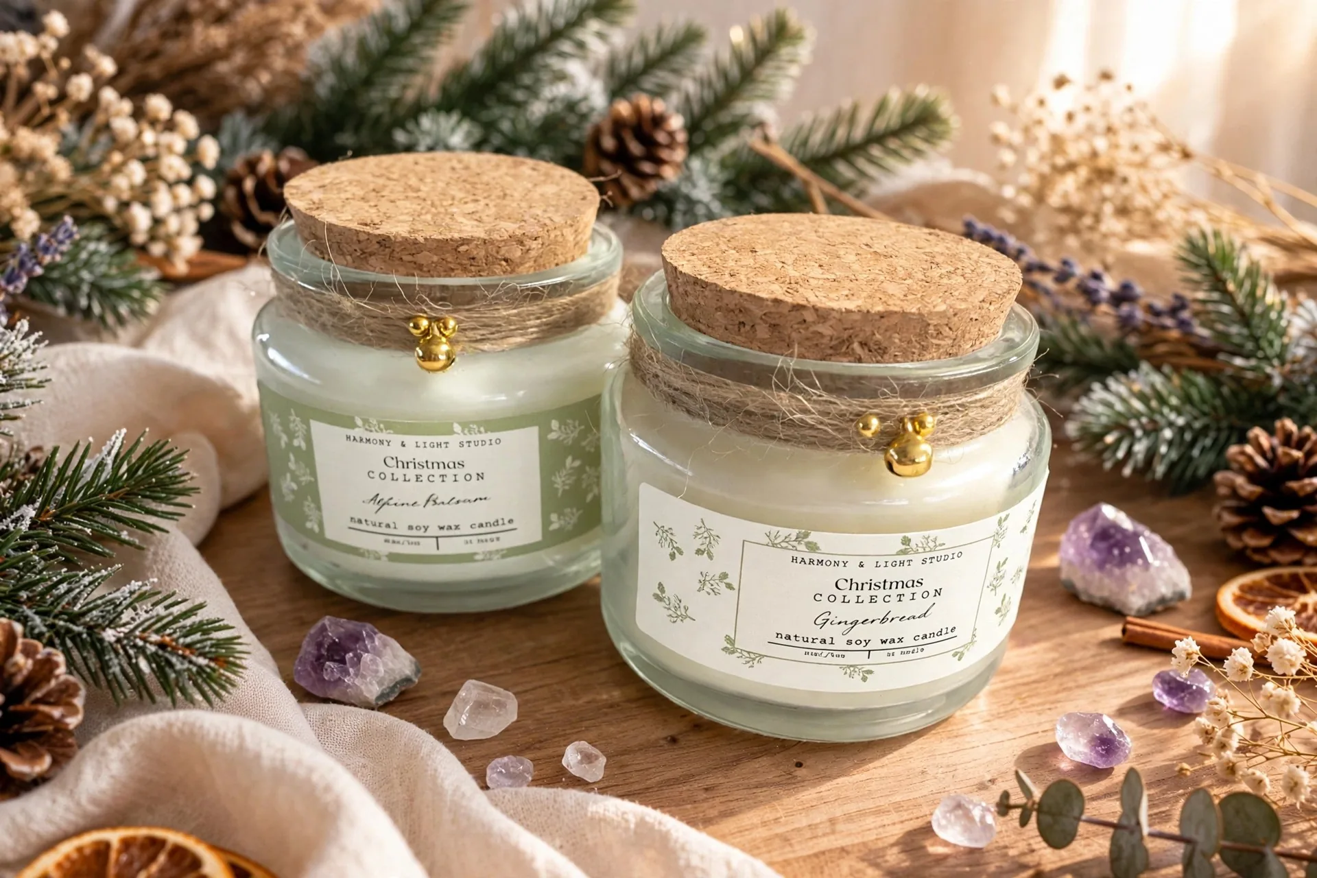 Christmas Candle Gift Set: Alpine Balsam & Gingerbread — lifestyle photo