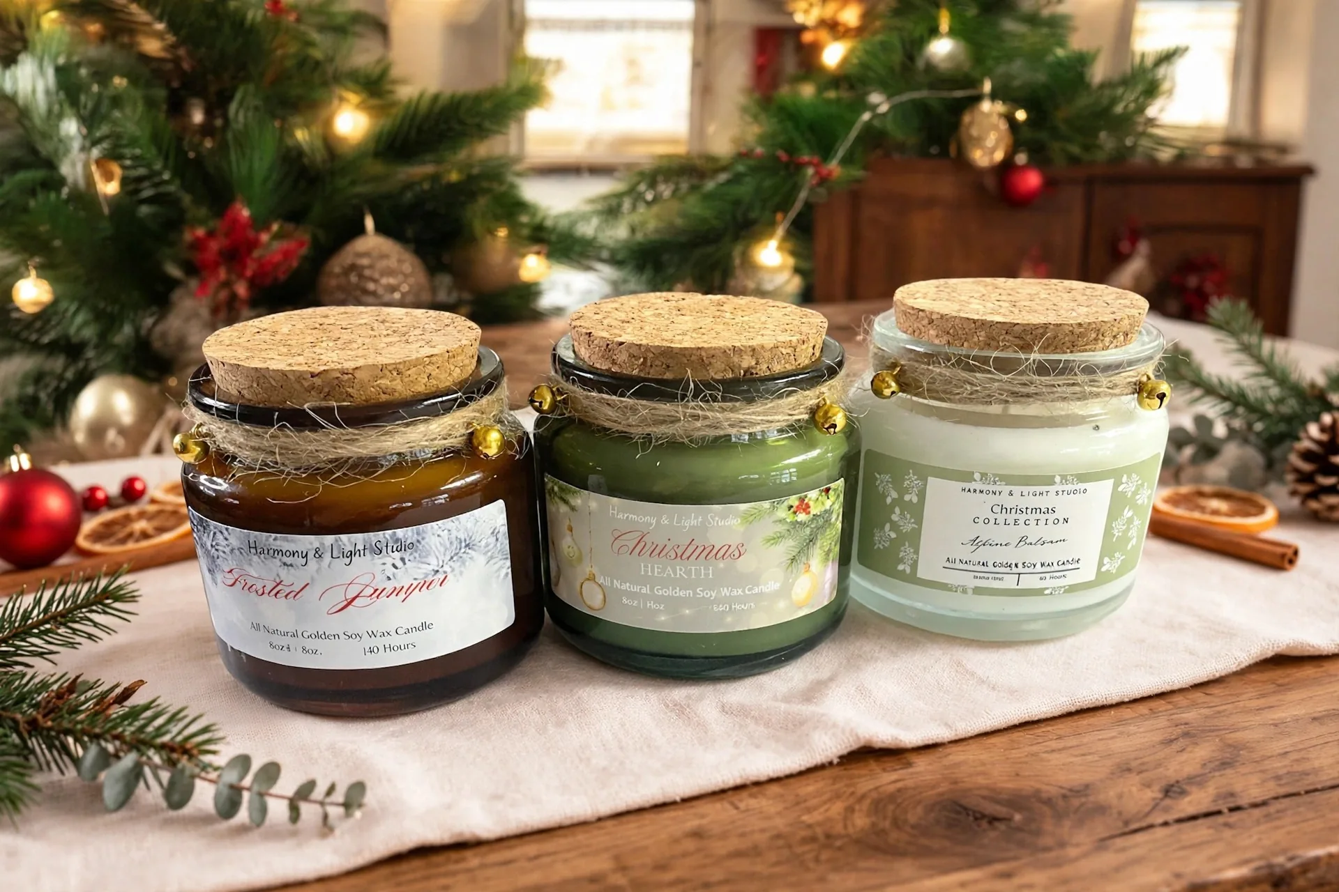 Christmas Candle Trio - Festive Gift for everyone — lifestyle photo