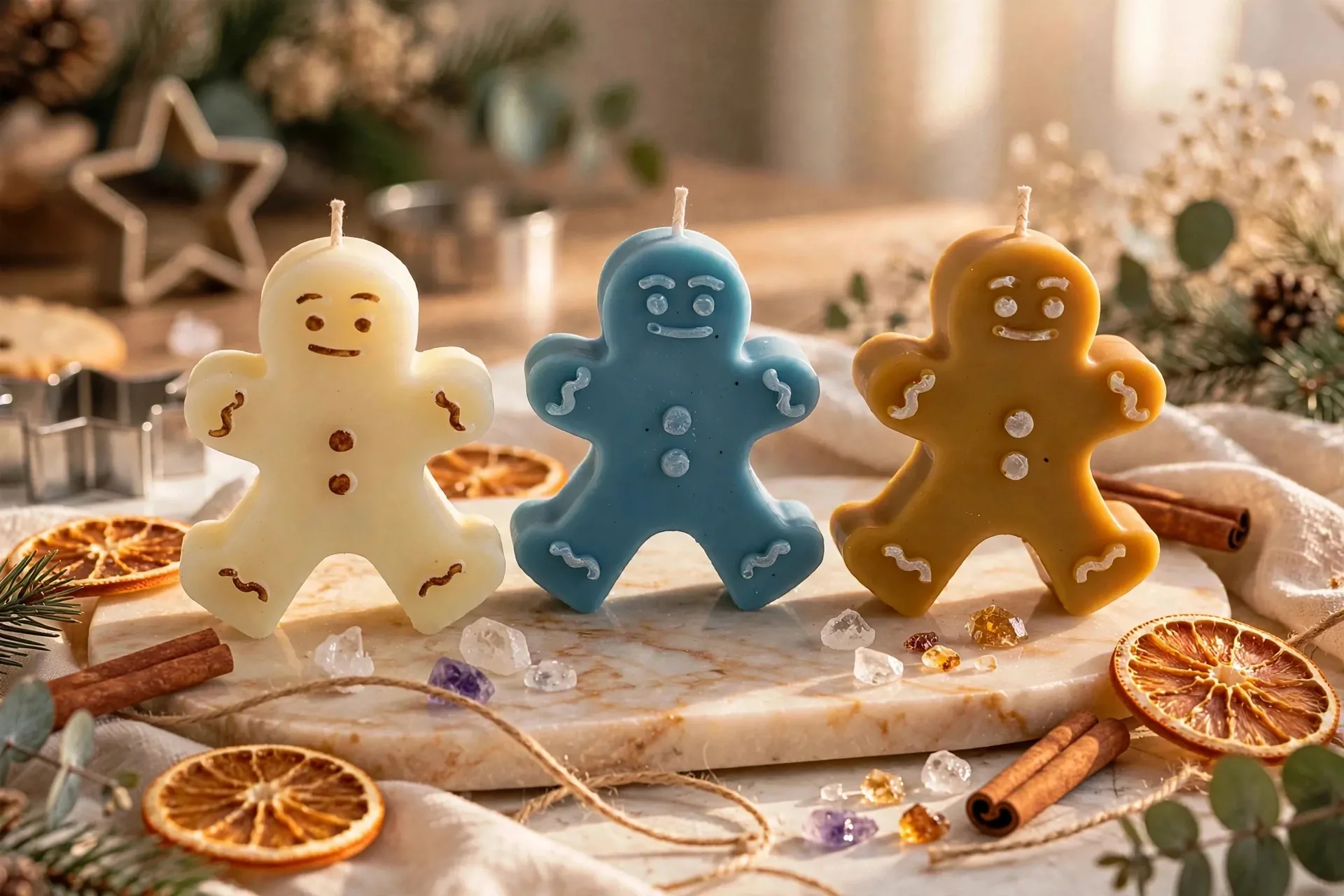 Vanilla Eggnog Gingerbread Candle - Cozy Holiday — lifestyle photo