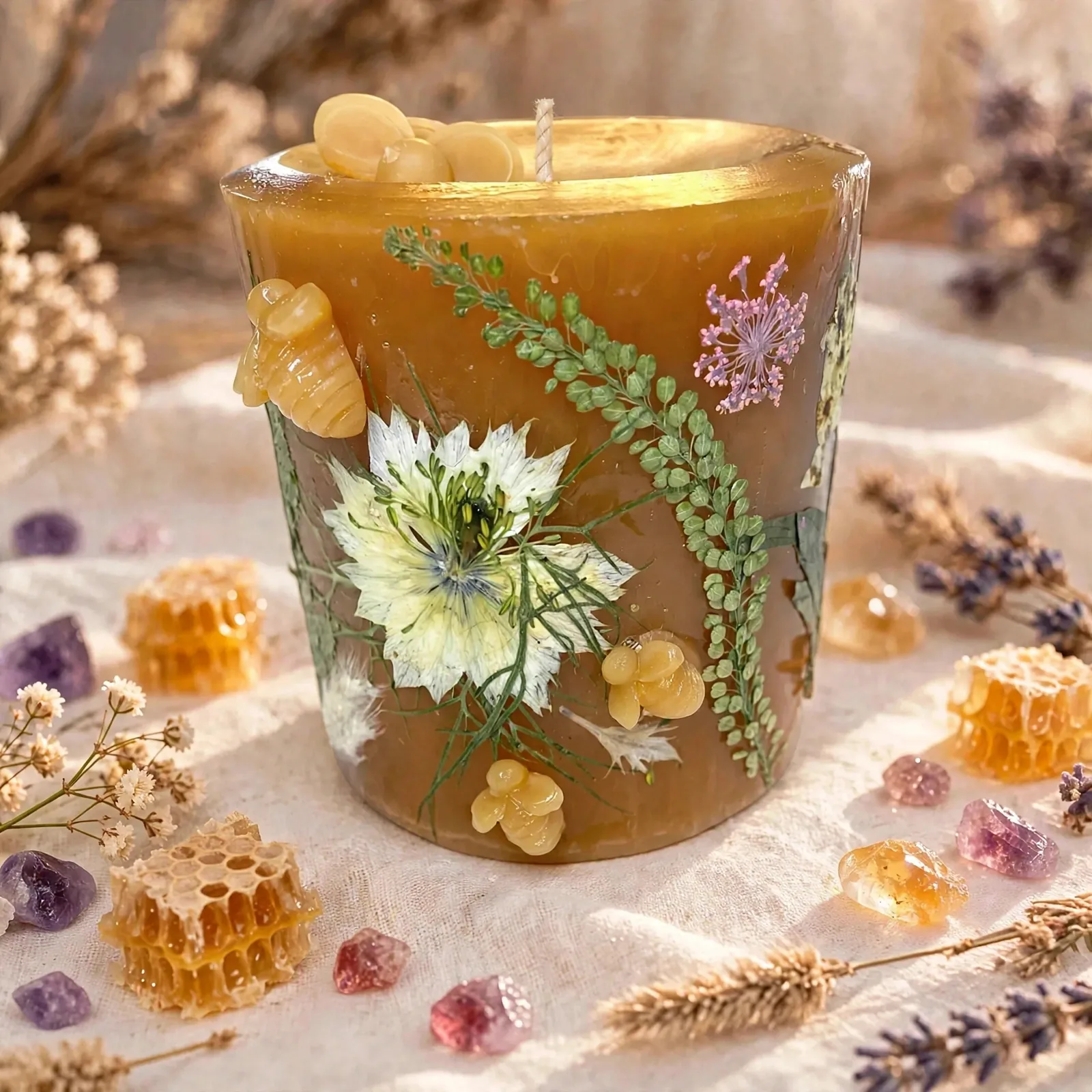 Vanilla Eggnog Gingerbread Candle - Cozy Holiday — styled home decor scene