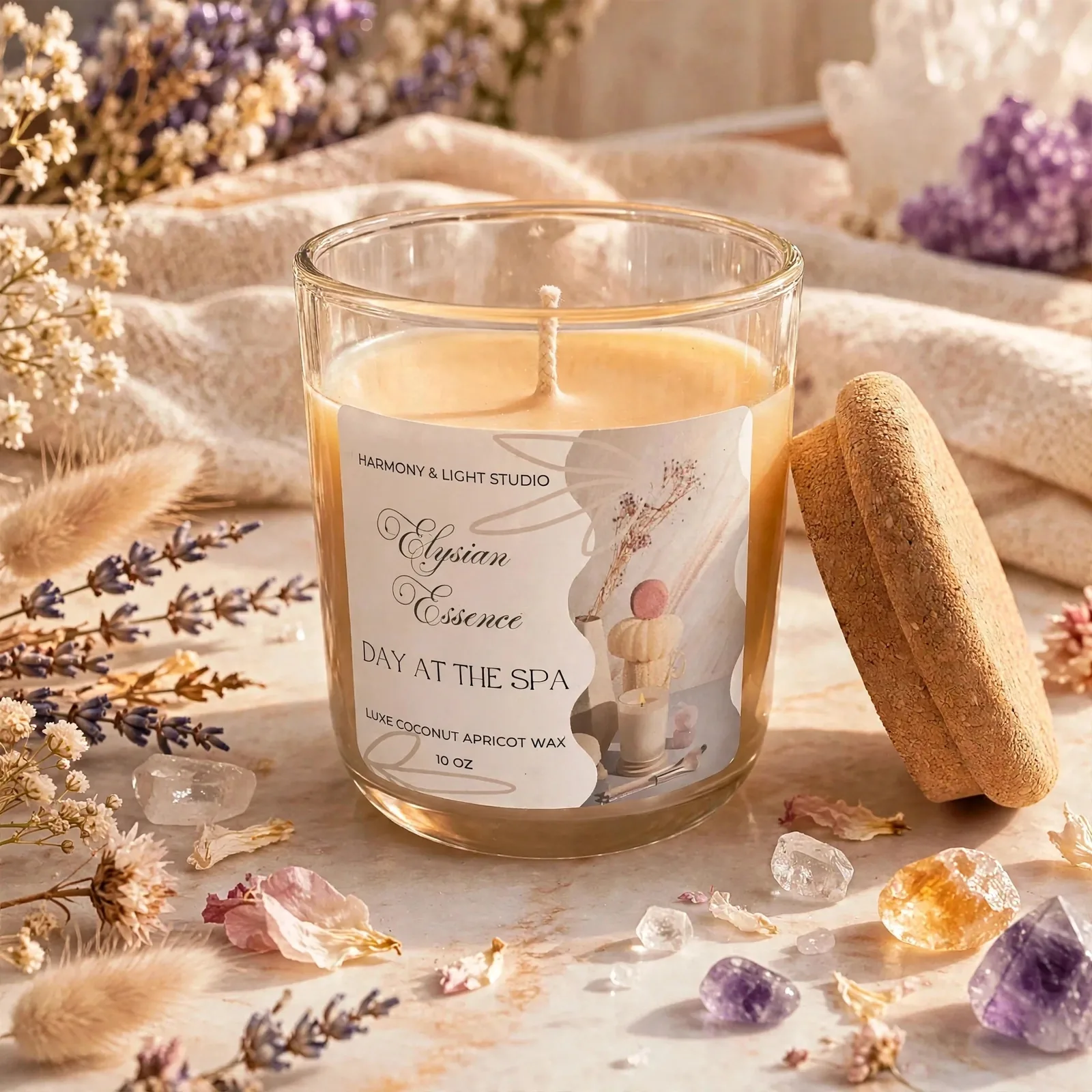Hidden Message Candle: Coconut Apricot Wax, Personalized Reveal Gift