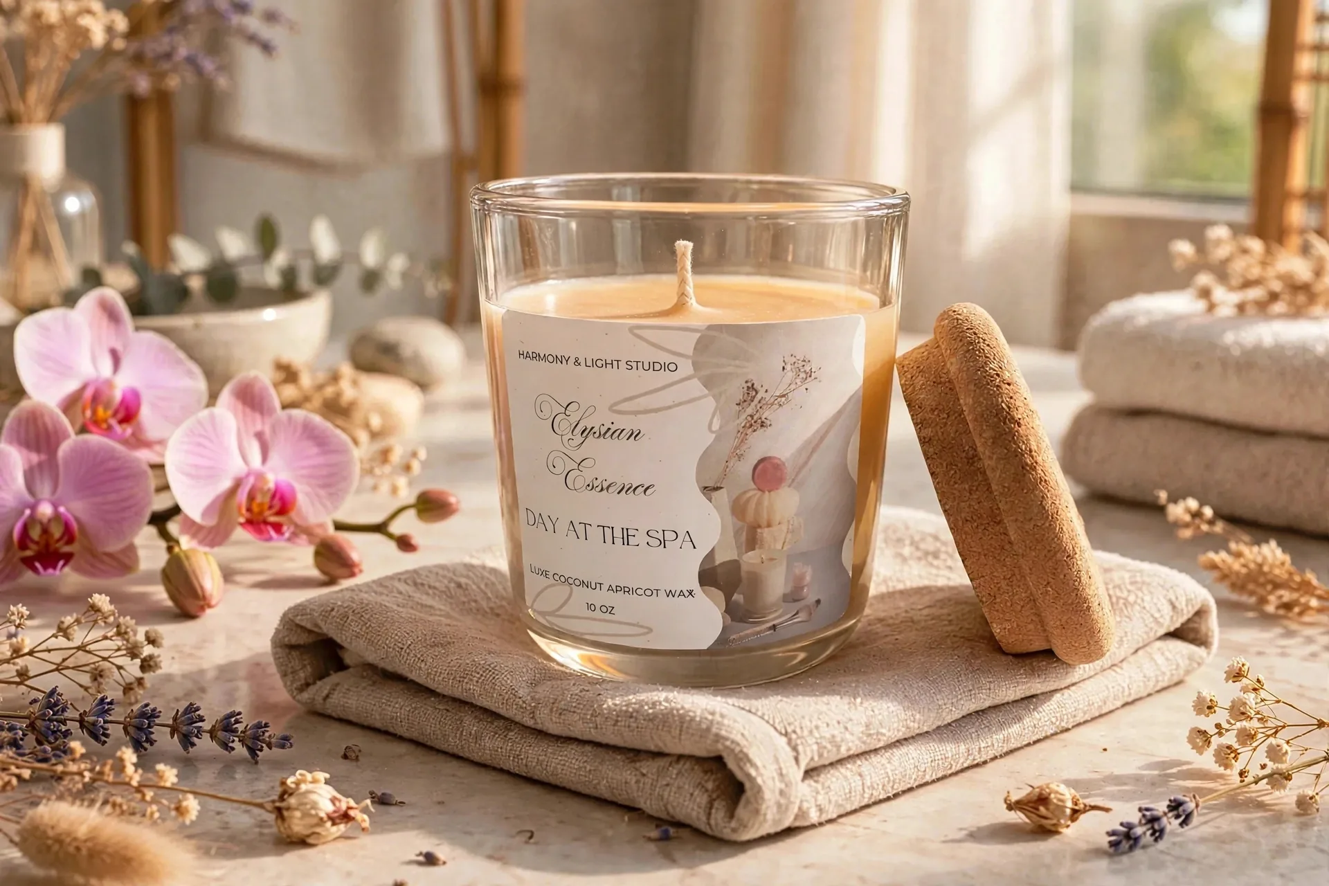 Hidden Message Candle: Coconut Apricot Wax — lifestyle photo