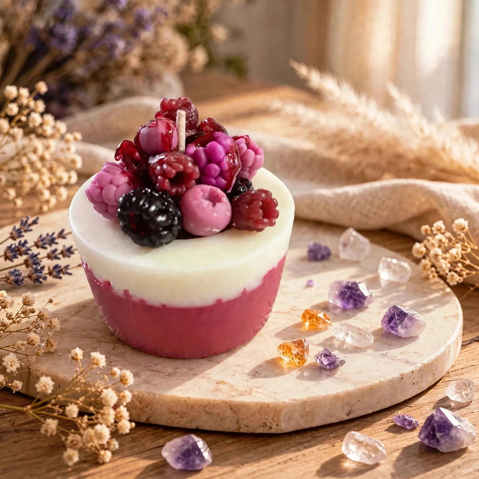Berry Cheesecake Candle — lifestyle photo