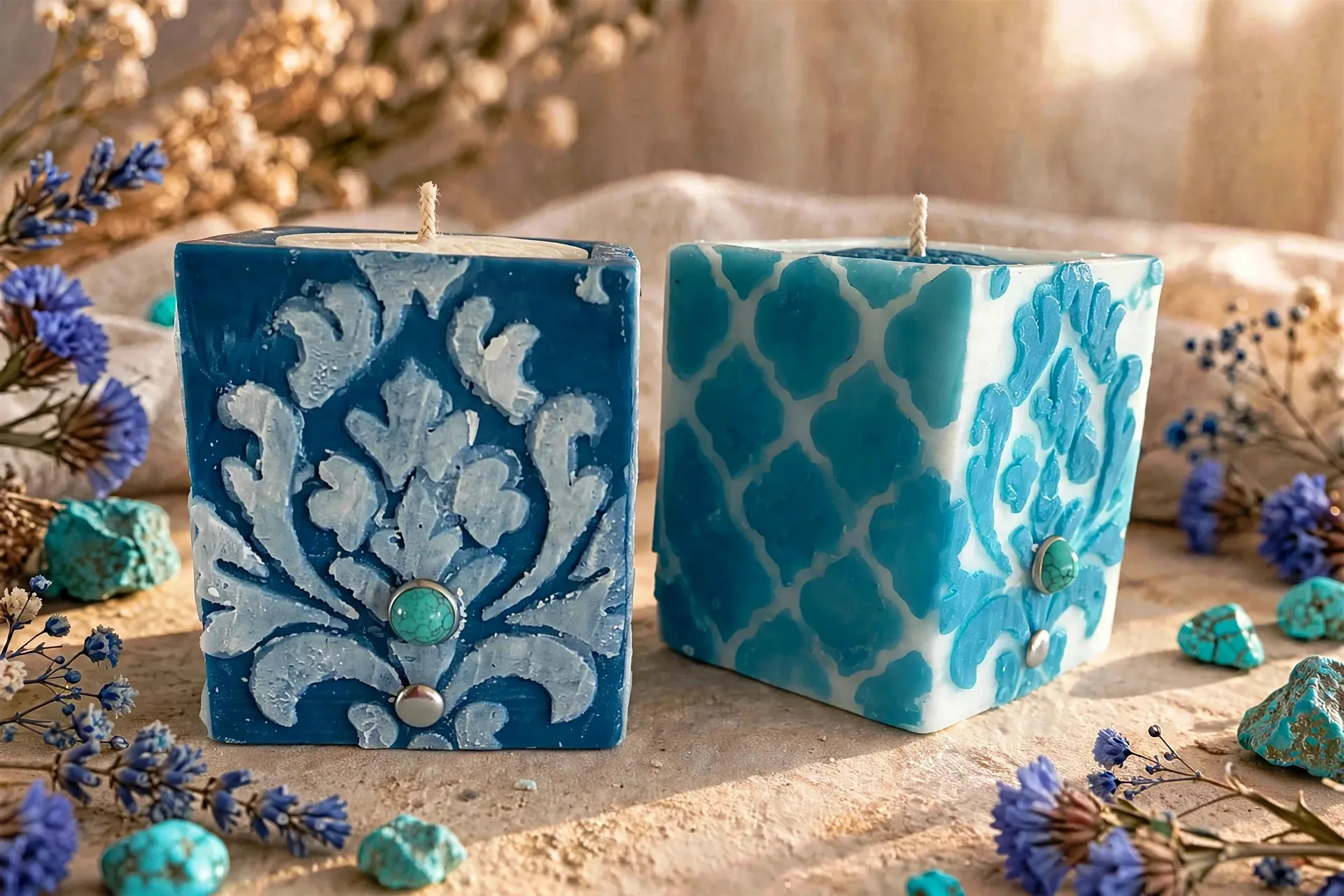 Cocosol Soy Wax Pillar Candle — close-up detail