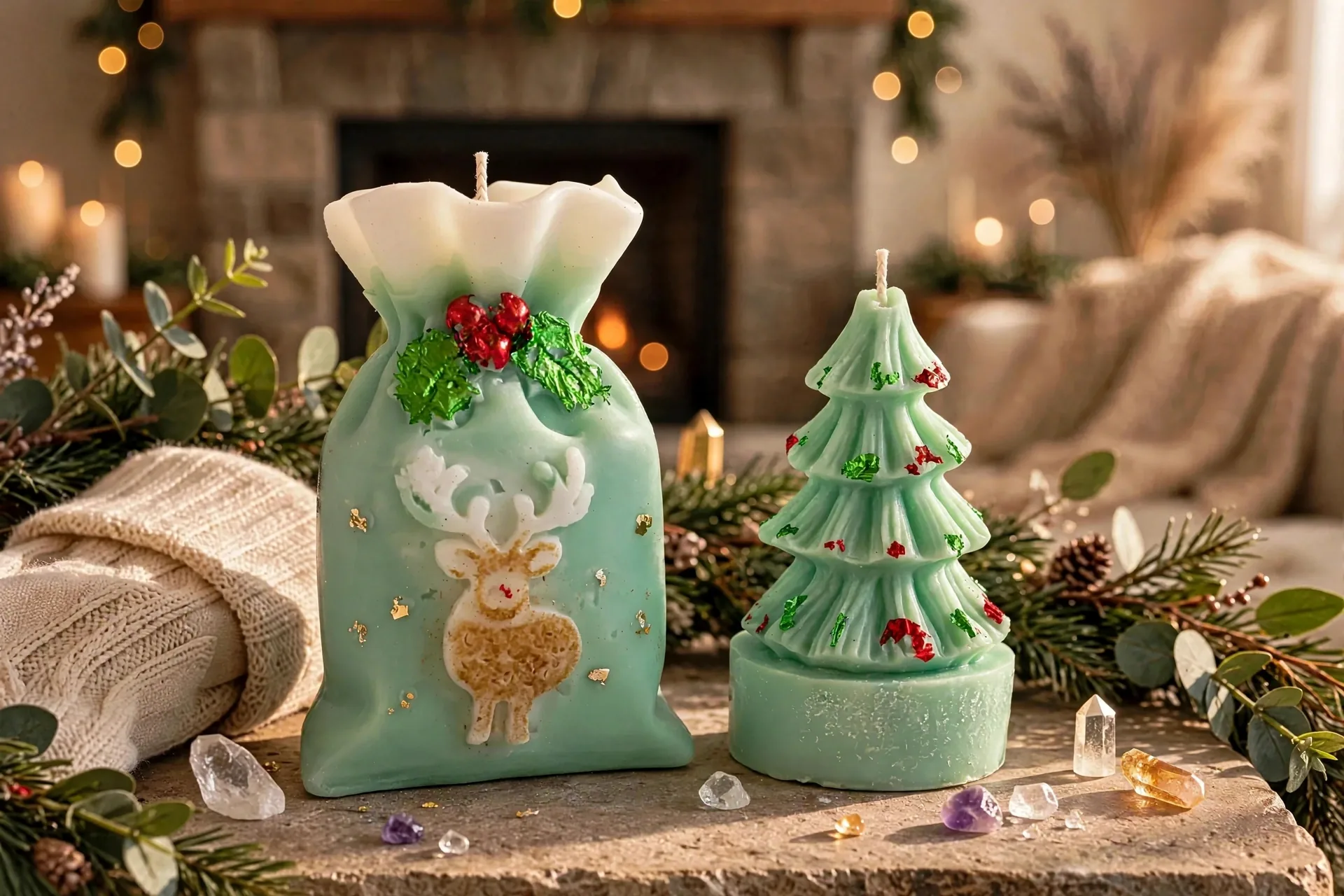 Alpine Balsam Holiday Candle — lifestyle photo