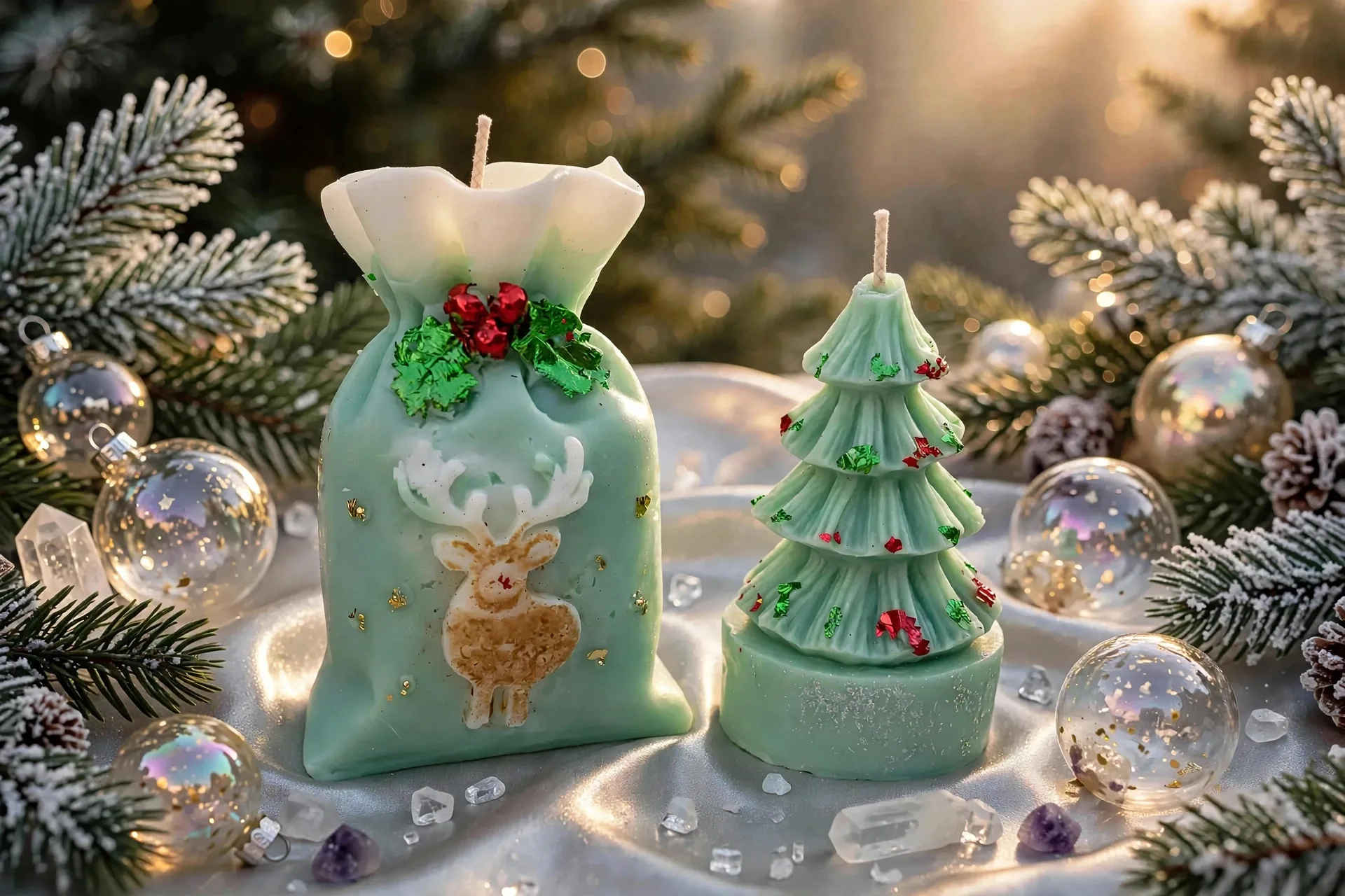 Alpine Balsam Holiday Candle — styled home decor scene